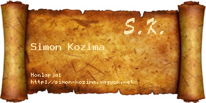 Simon Kozima névjegykártya